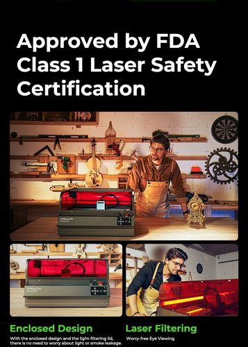 Laser engraver / cutter 60W laser 400x415mm Falcon2 Pro Creality CRE-1005010178 6971636402923