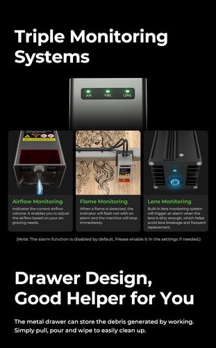 Laser engraver / cutter 60W laser 400x415mm Falcon2 Pro Creality CRE-1005010178 6971636402923