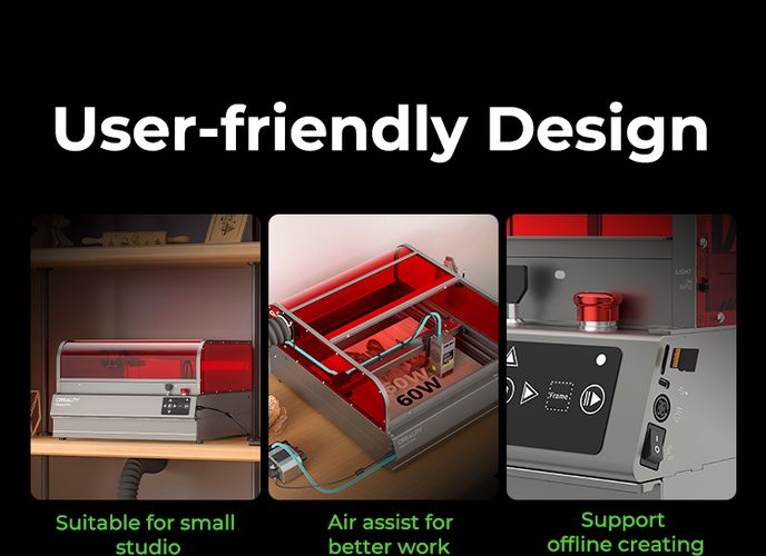 Laser engraver / cutter 60W laser 400x415mm Falcon2 Pro Creality CRE-1005010178 6971636402923