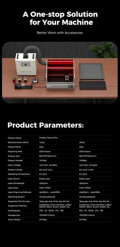 Laser engraver / cutter 60W laser 400x415mm Falcon2 Pro Creality CRE-1005010178 6971636402923
