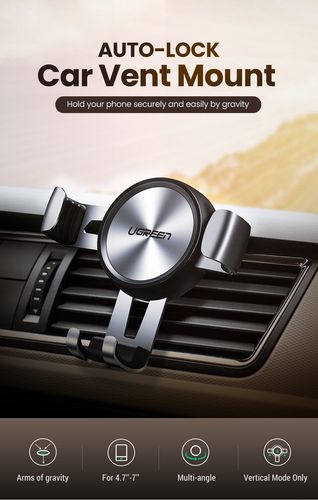 Automobilinis laikiklis 4.7-7" ekranų telefonams, pilkas UGREEN/50564 6957303855643