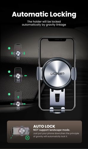 Automobilinis laikiklis 4.7-7" ekranų telefonams, pilkas UGREEN/50564 6957303855643