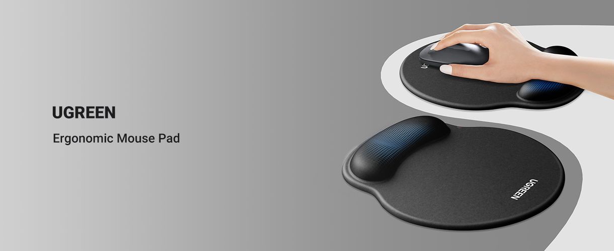 Ergonomic Mouse Pad with Wrist Rest, Black UGREEN/25245 6941876222452