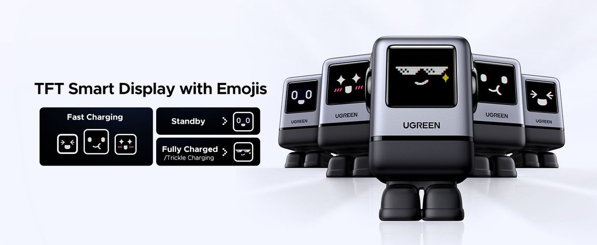 Настенное быстрое зарядное устройство Uno GaN 100W USB-A + 3xUSB-C QC4.0+ PD3.0, серый UGREEN/45515B 6941876249787