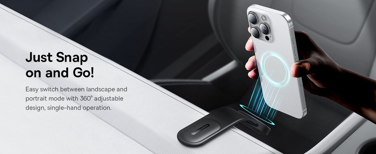 Car Magnetic Mount for Smartphones PrimeTrip C02 Air, Black C40182801113-01 6932172682569