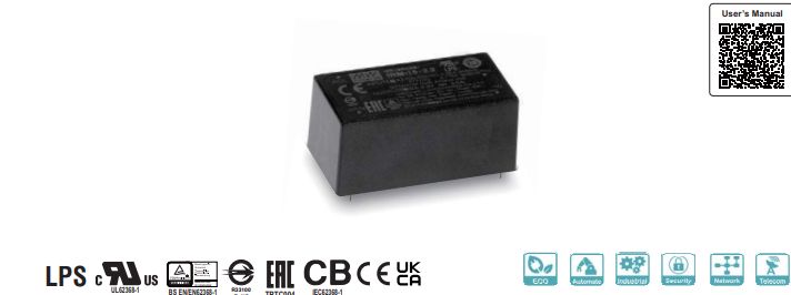 Impulsu barošanas bloks 12V 1A PCB MEAN WELL IRM-15-15