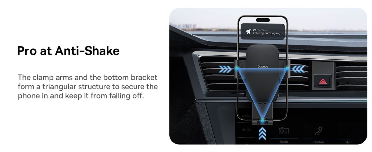Car Mount Metal Age 3 for 4.7-7.2" Smartphones (Car Air Vent Mount for 4.7-7.2" Smartphones (Air Vent Version), Black C40467600111-01 6932172663629