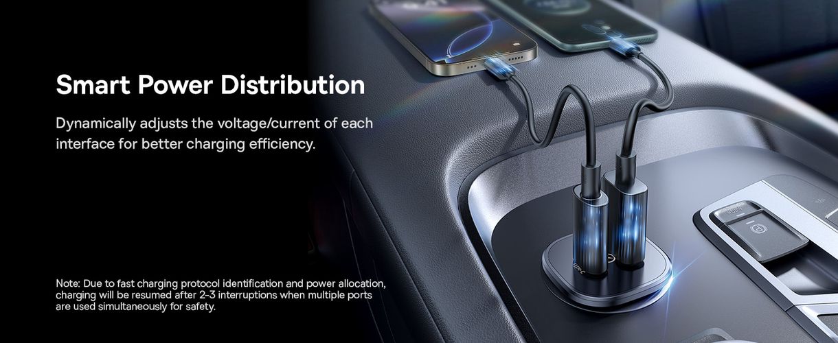 Automobilinis įkroviklis GoTrip 30W 12-24V USB-A + USB-C QC PD, juodas C00072300123-00 6932172687236