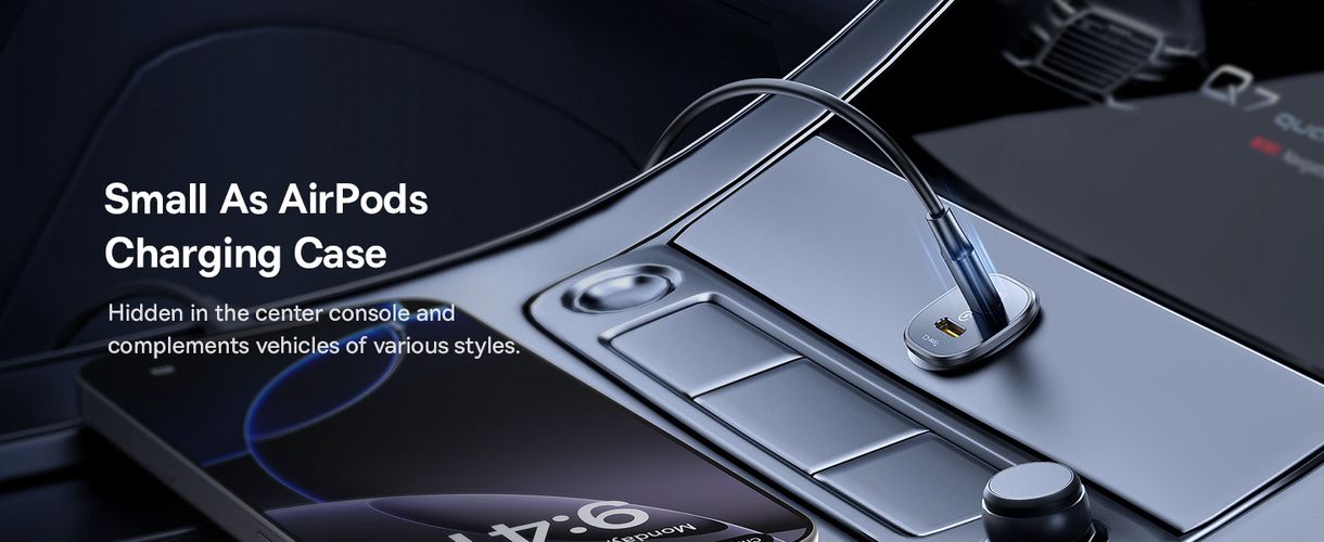Automobilinis įkroviklis GoTrip 30W 12-24V USB-A + USB-C QC PD, juodas C00072300123-00 6932172687236