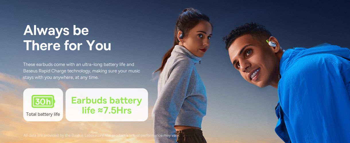 Belaidės Bluetooth 5.3 ausinės Eli Sport 1 su įkrovimo dėklu, juodos A00064400121-00 6932172648275