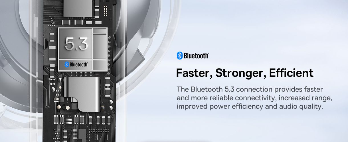 Tõelised juhtmevabad Bluetooth 5.3 kõrvaklapid Bowie E19 koos laadimiskohvriga, valge A00069600223-00 6932172655976