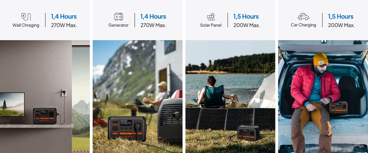 BLUETTI Kilnojama energijos stotelė 300W 230Wh LiFePO4 AC2P 6970991294532; 6970991294556
