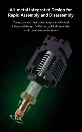 Ender-3V3 SE/KE kaitintuvo (Heating Block) atnaujintas komplektas skirtas naudoti su "Unicorn" purkštukais CREALITY CRE-4001030135 6971636400745