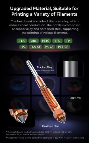 Ender-3V3 SE/KE keraamilise kütteploki komplekt-Quick-swap otsakute komplekt CREALITY CRE-4001030135 6971636400745