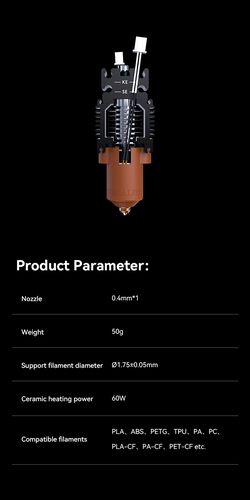 Ender-3V3 SE/KE keraamilise kütteploki komplekt-Quick-swap otsakute komplekt CREALITY CRE-4001030135 6971636400745