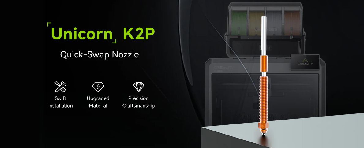 Сопло 0,4 мм "Unicorn" для K2PLUS / CREALITY-Hi CRE-4008030074 6971636403234