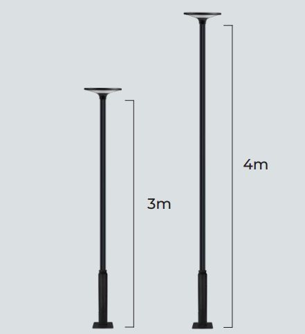 Lauko šviestuvas su saulės baterija SUNLO, 20W 3000K/4000K 2200lm 6000mAh 217539 5905378217539