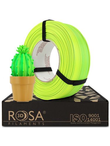 3D plastikas PLA dvipusė Neon Mojito (neoninė geltona + žalia) 1kg refill pakuotė Rosa3D PLA-MagNeoMoji-1R-R 5907753137760