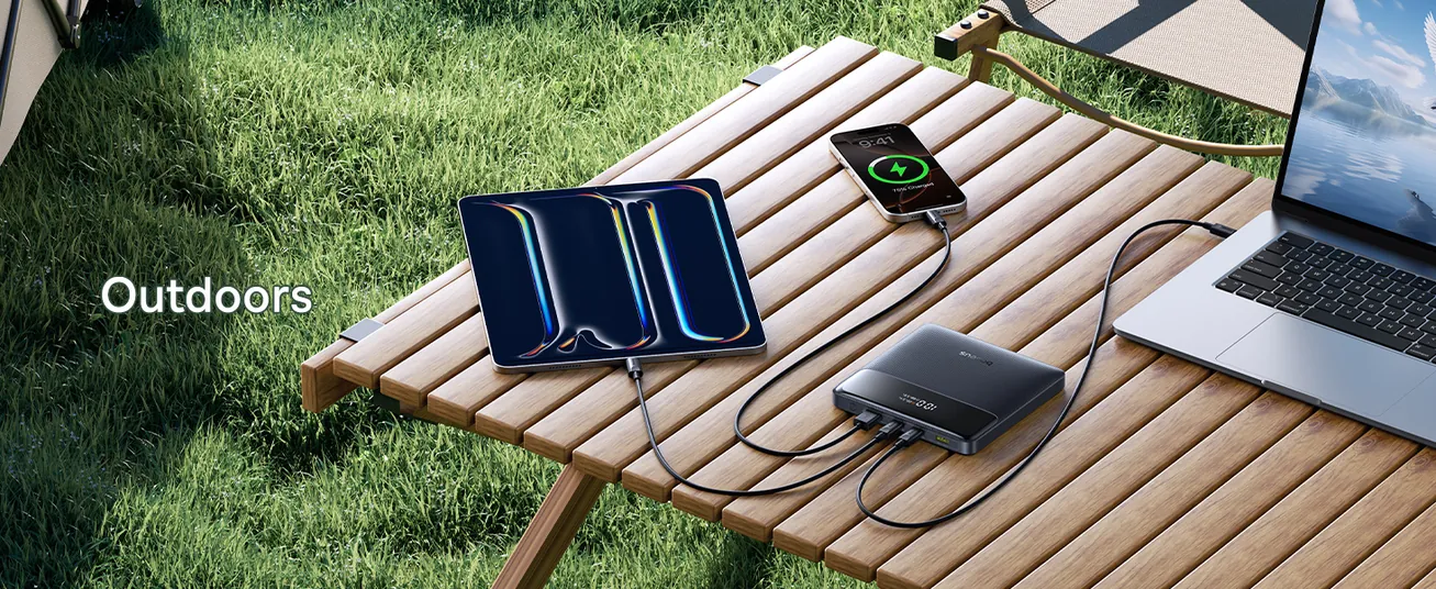 LiPo išorinis akumuliatorius (Powerbank) 20000mAh 100W 2xUSB + 2xUSB C Blade H1, juodas BASEUS P10021604123-00 6932172682446