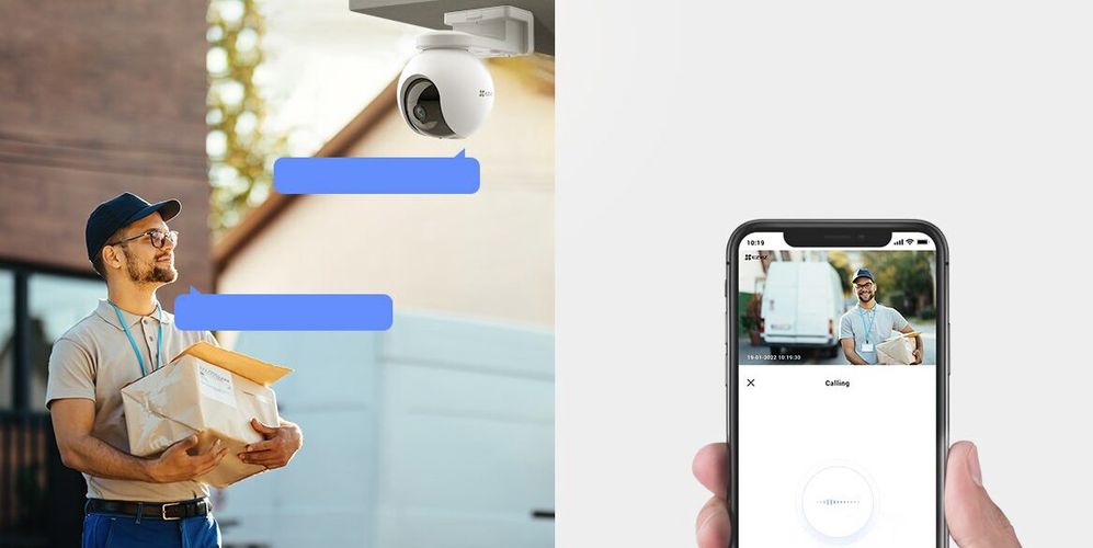 Wireless Camera 4G LTE, 3MP, with SIM card slot, 10 400mAh, USB-C, MicroSD up to 512GB CS-EB8-4G 6941545614625