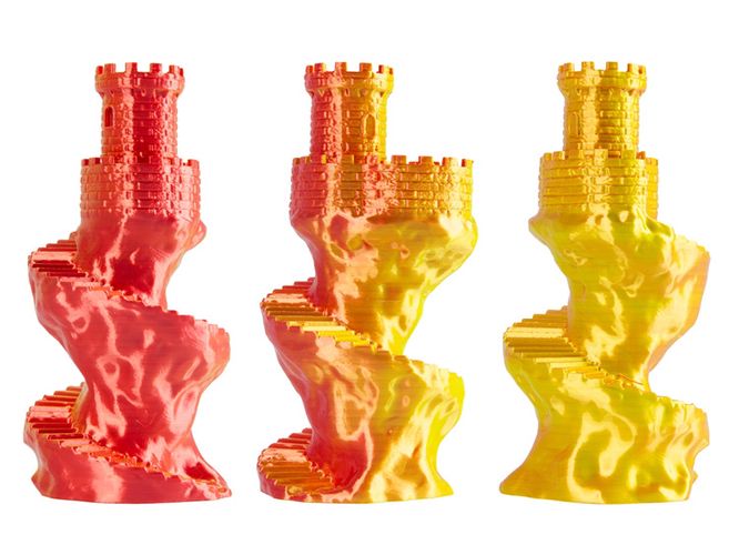 Filament PLA Magic silk SOLAR FLARE (Yellow, Red) 1kg Spectrum PLA-MagSolFla-1-SPEC 5905991404958
