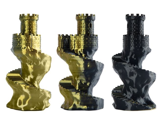 Filament PLA Magic silk SOLAR ECLIPSE (kuldne, must) 1kg Spectrum PLA-MagSolEcl-1-SPEC 5905991404705