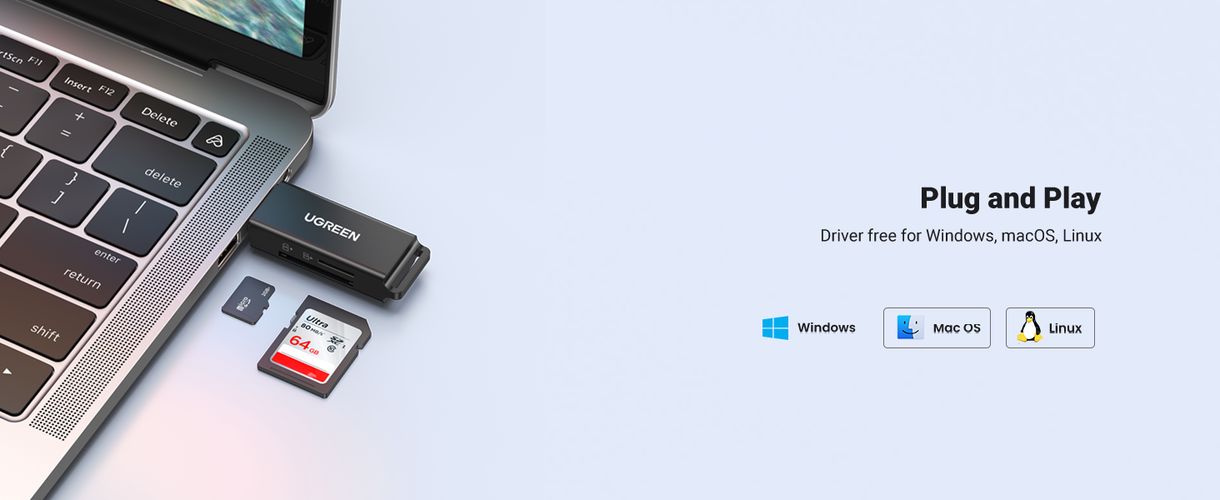 Card Reader SD, microSD USB 3.0 UGREEN/40752 6957303847525