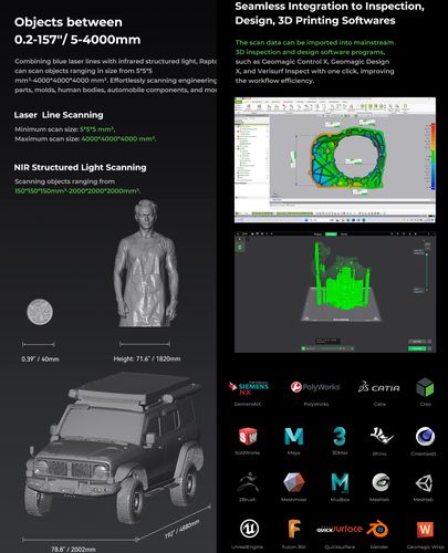 Creality 3D сканер RaptorX & Scan Bridge Kit CRE-4008050054 6971636405283