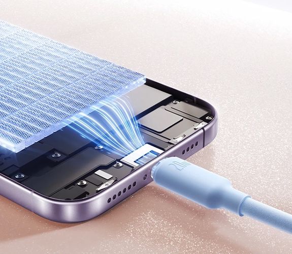 Kabelis USB C - IP Lightning 2m 20W baltas porėto silikono izoliacija BASEUS E0426A05 6932172693923