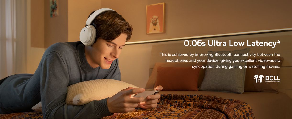 Wireless Bluetooth 5.3 Over-Ear Headphones Bowie D05, White NGTD020202 6932172626020