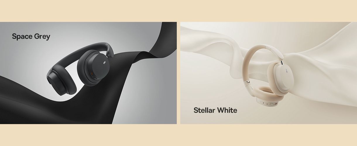 Wireless Bluetooth 5.3 Over-Ear Headphones Bowie D05, White NGTD020202 6932172626020