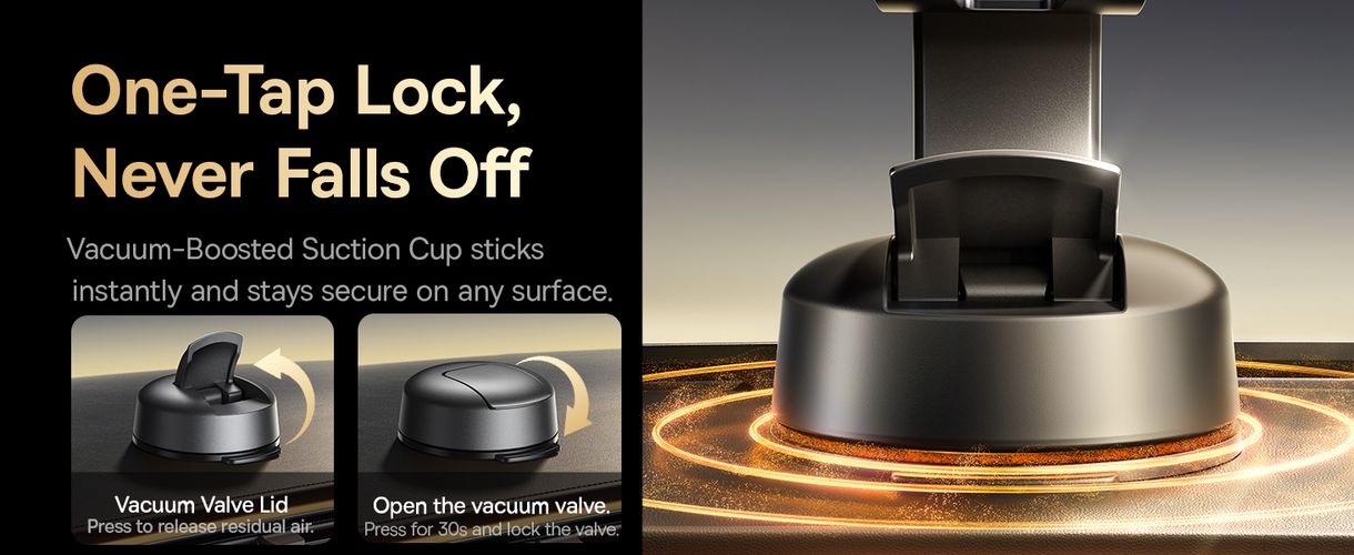 Clamping Car Mount with Suction Cup PrimeTrip C03 Air, Black C0013C01 6932172695729