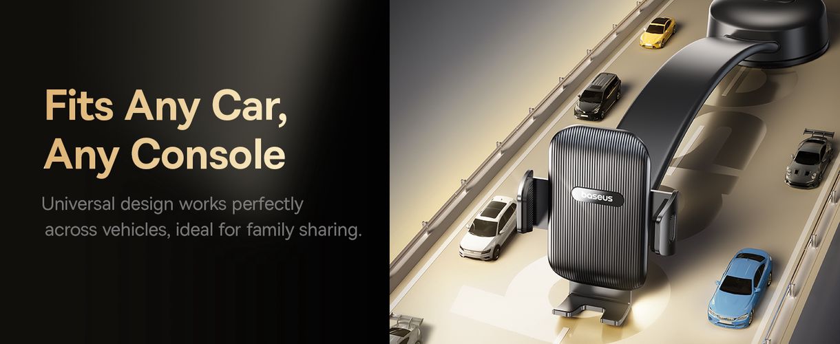 Clamping Car Mount with Suction Cup PrimeTrip C03 Air, Black C0013C01 6932172695729