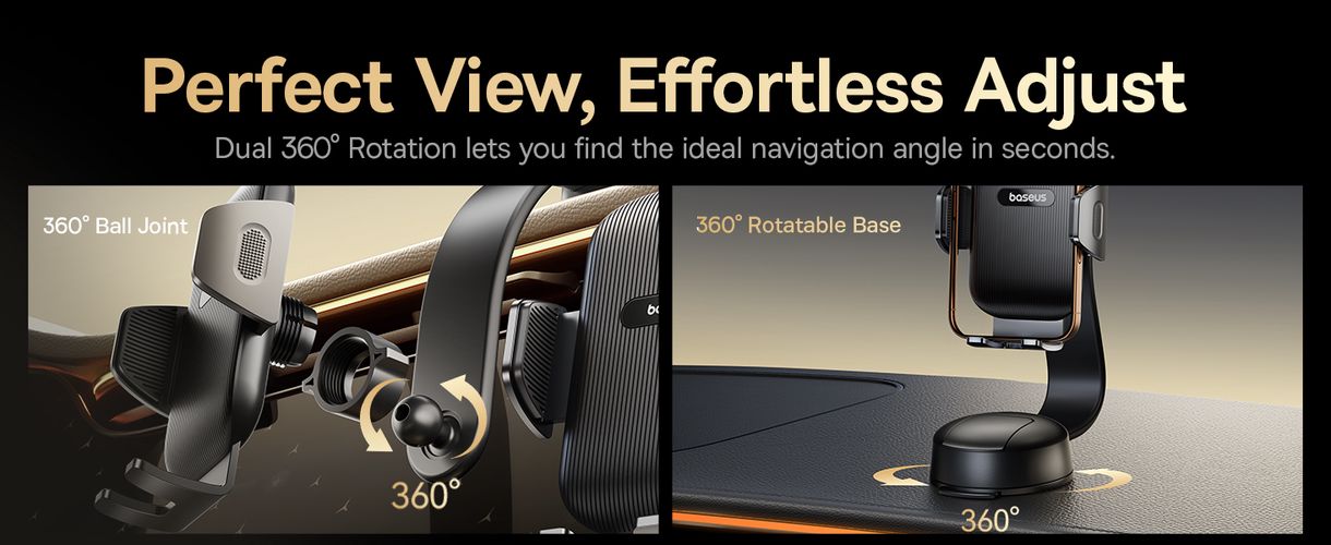 Clamping Car Mount with Suction Cup PrimeTrip C03 Air, Black C0013C01 6932172695729