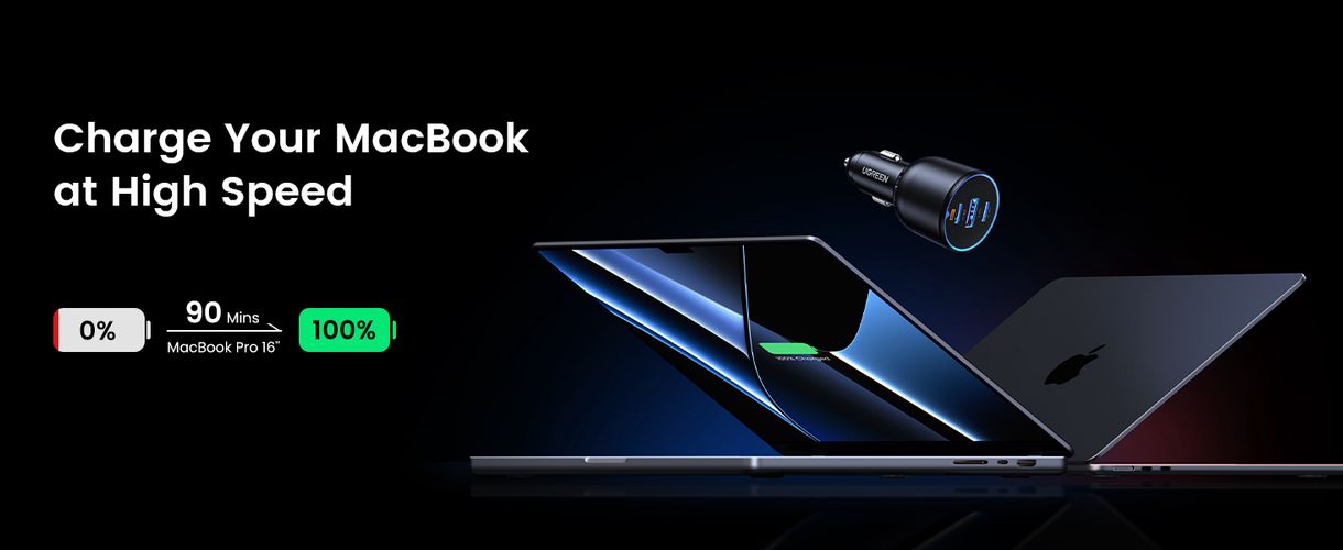 Auto kiirlaadija 130W 12-24V USB-A + 2xUSB-C QC3.0 PD3.0 UGREEN/35025 6941876230259