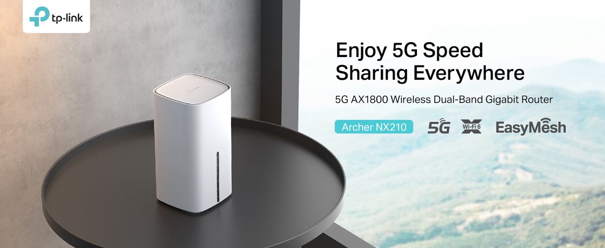 Беспроводной двухдиапазонный маршрутизатор Wi-Fi 2.4GHz 574Mbps / 5GHz 1201Mbps + 5G 4.67Gbps 3xLAN Gigabit ARCHER-NX210