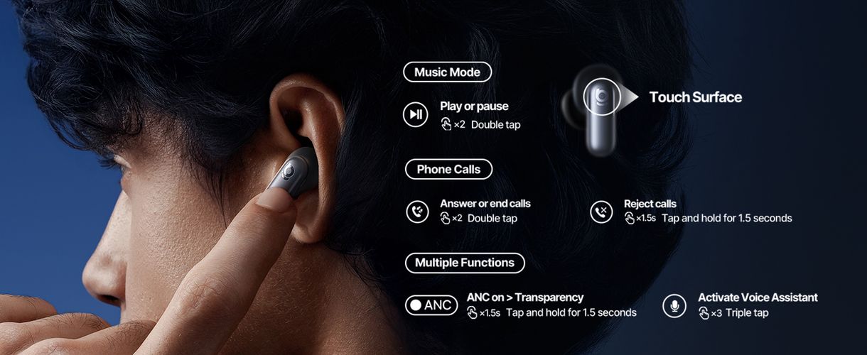 Juhtmevabad Bluetooth 6.1 Inspire XP1 mürasummutusega kõrvaklapid, mustad A0010902 6953156299948