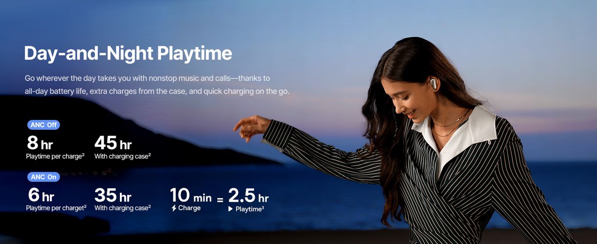 Беспроводные наушники с шумоподавлением Bluetooth 6.1 Inspire XP1, белый A0010903 6953156299924