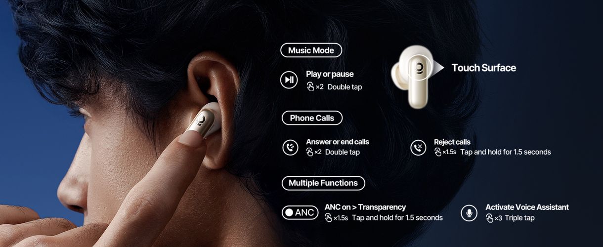 Беспроводные наушники с шумоподавлением Bluetooth 6.1 Inspire XP1, белый A0010903 6953156299924