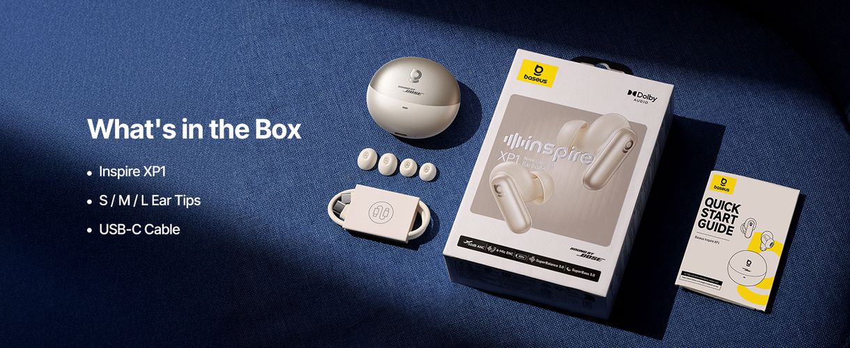 Беспроводные наушники с шумоподавлением Bluetooth 6.1 Inspire XP1, белый A0010903 6953156299924