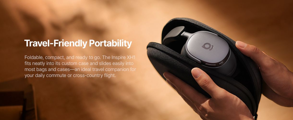 Juhtmevabad Bluetooth 6.1 Inspire XH1 mürasummutusega kõrvaklapid, mustad A00085701123-00 6932172693039