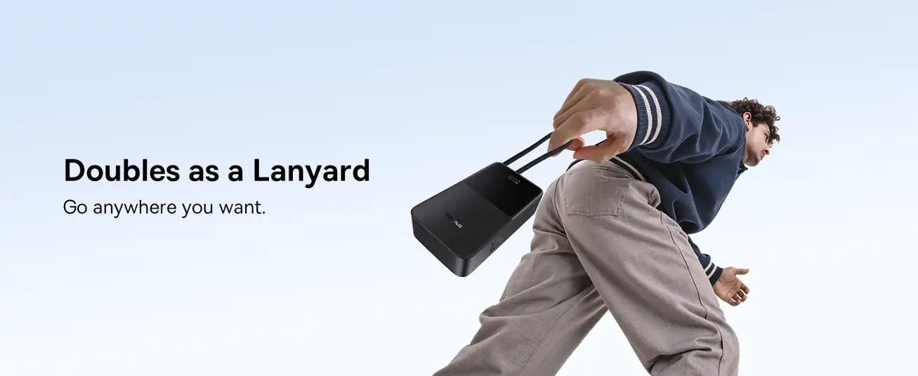 LiPo PowerBank 20000mAh 22.5W USB-A + USB-C со встроенным кабелем USB-C, Bipow2 Pro EnerFill черный BASEUS E0027701 6932172691899