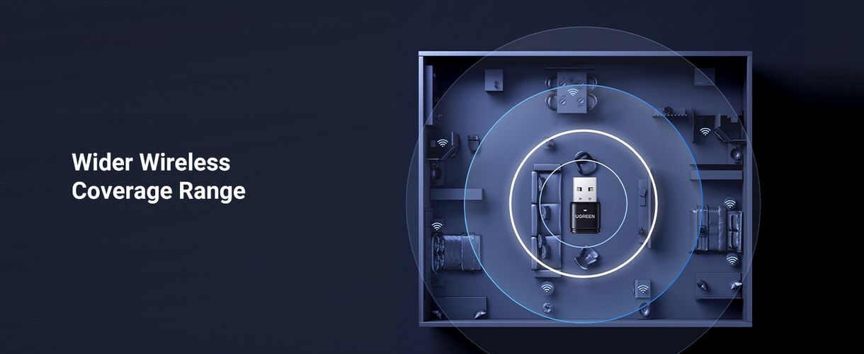 Wireless Bluetooth 5.3 Adapter USB-A with Mouse Jiggler UGREEN/35994 6941876239948