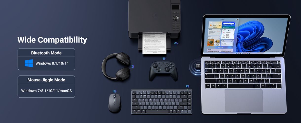 Wireless Bluetooth 5.3 Adapter USB-A with Mouse Jiggler UGREEN/35994 6941876239948