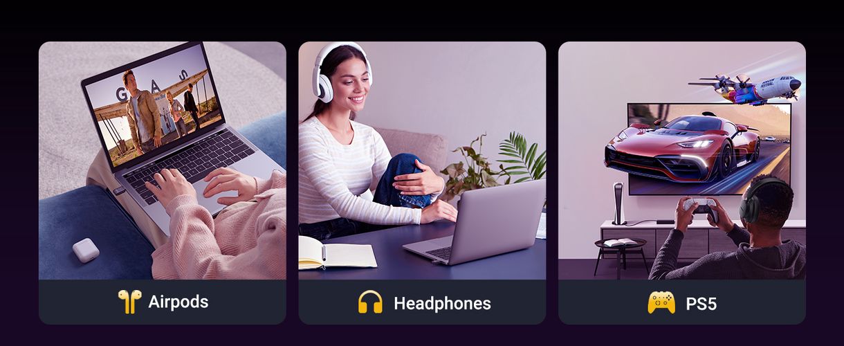 Беспроводной Bluetooth 5.3 аудиоадаптер USB-C для PS5, Nintendo Switch UGREEN/45008 6941876240081