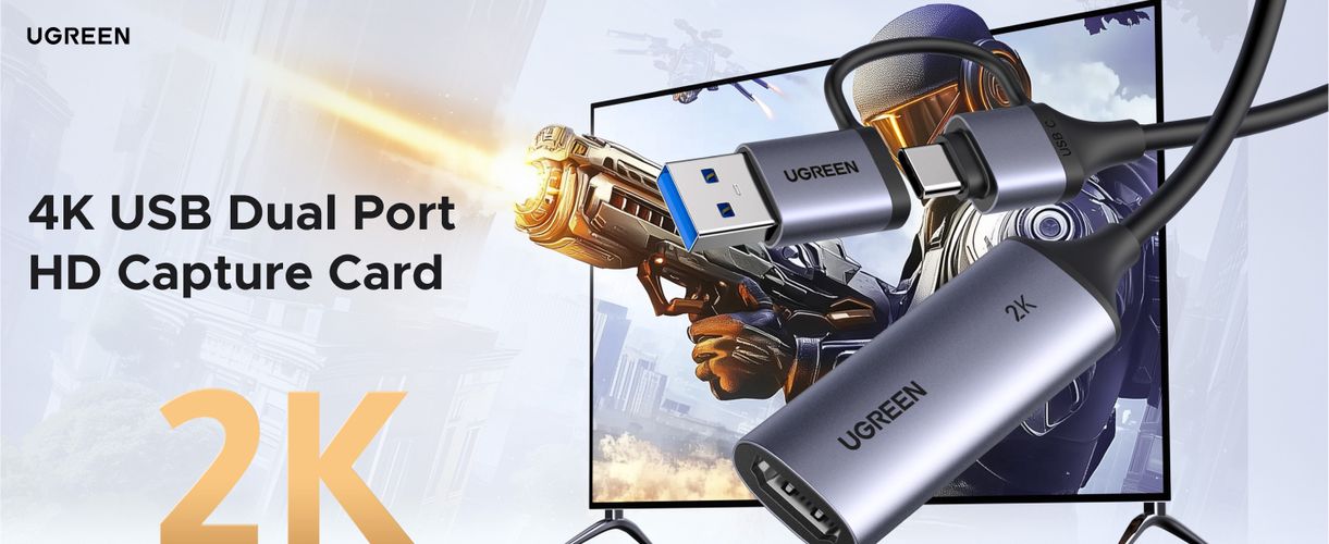 Vaizdo įrašymo adapteris 2K@30Hz HDMI -> USB-A/USB-C UGREEN/15389 6941876213894