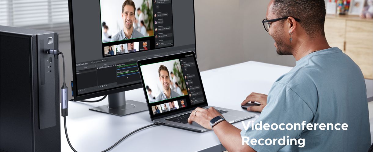 Vaizdo įrašymo adapteris 2K@30Hz HDMI -> USB-A/USB-C UGREEN/15389 6941876213894