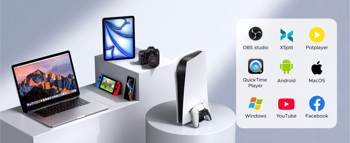 Vaizdo įrašymo adapteris 2K@30Hz HDMI -> USB-A/USB-C UGREEN/15389 6941876213894