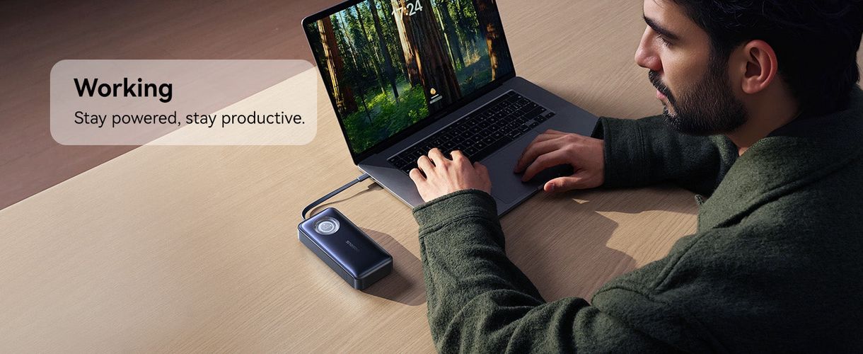 LiPo PowerBank 20000mAh 67W с выдвижным кабелем EnerCore CR11 BASEUS E0027H00 6932172691929