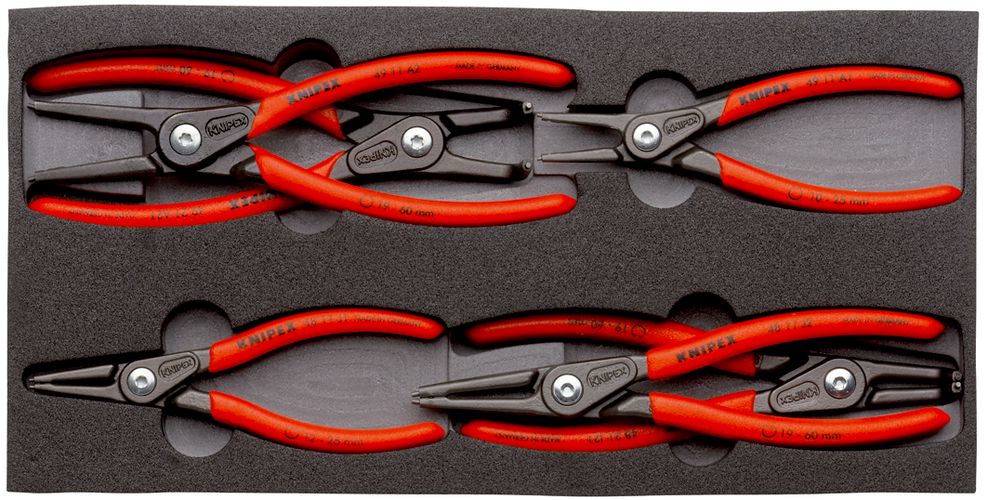 KNIPEX 00 20 01 V02 Precision Circlip Pliers Set in a foam tray 6 parts  00 20 01 V02